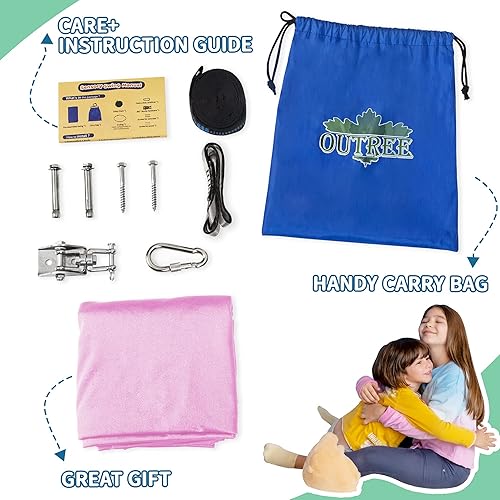 Miniatura 7 de OUTREE Columpio sensorial para niños con gancho giratorio de 360, columpio de terapia interior ideal para autismo, TDAH, trastorno de procesamiento