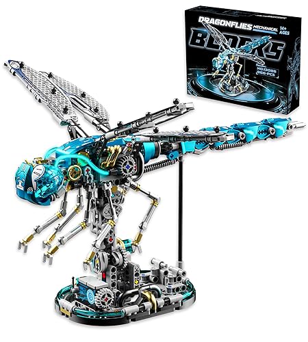 Mechanical Dragonfly Building Blocks for Adults, Compatible with Lego, Insect