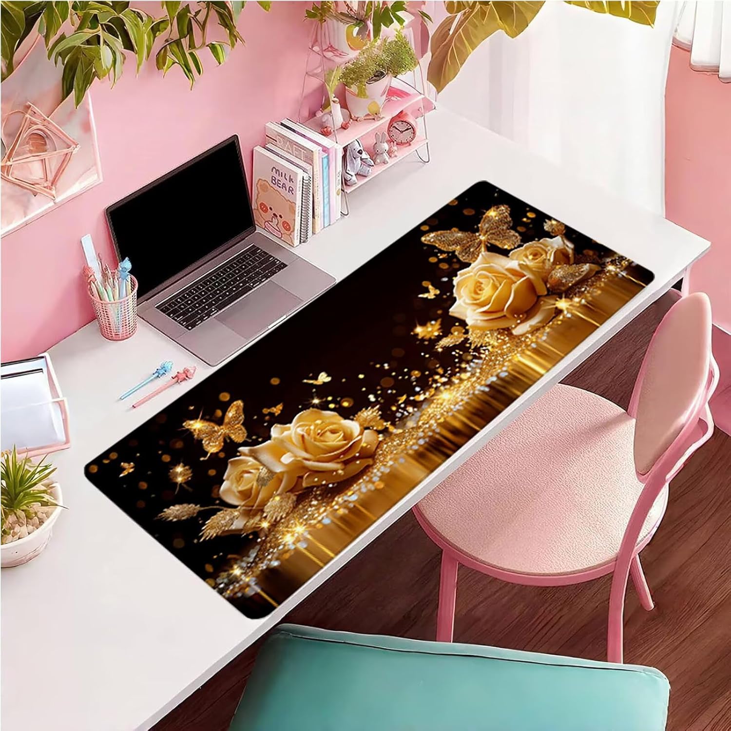 色 マウスパッド ゲーミングマウスパッド 大型 1200x600x3mm デスクマットと 防水滑り止 めゴム 底 レーザー&amp;