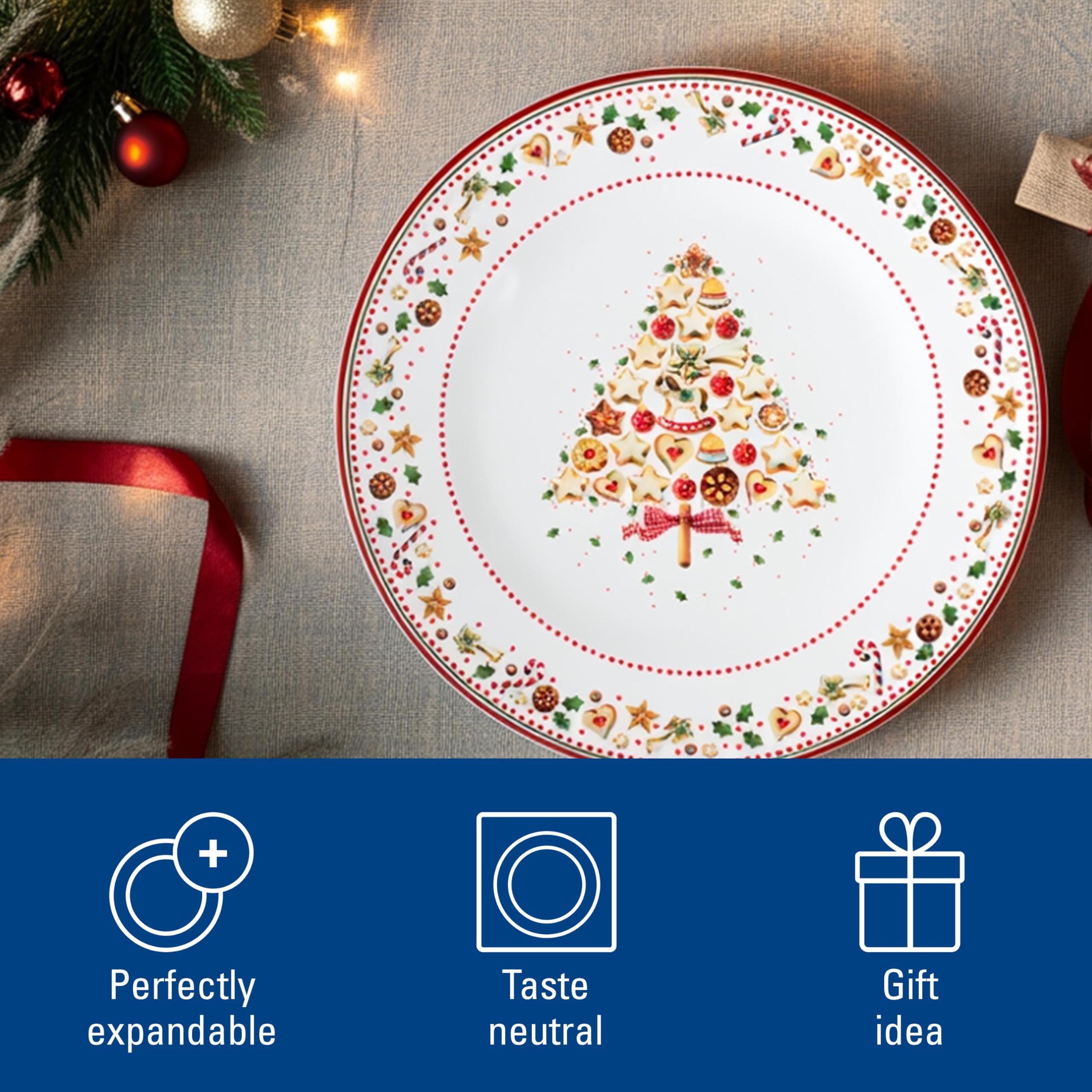 Villeroy & Boch Winter Bakery Delight Talerz Obiadowy, Porcelana, Wielokolorowy, 32 cm