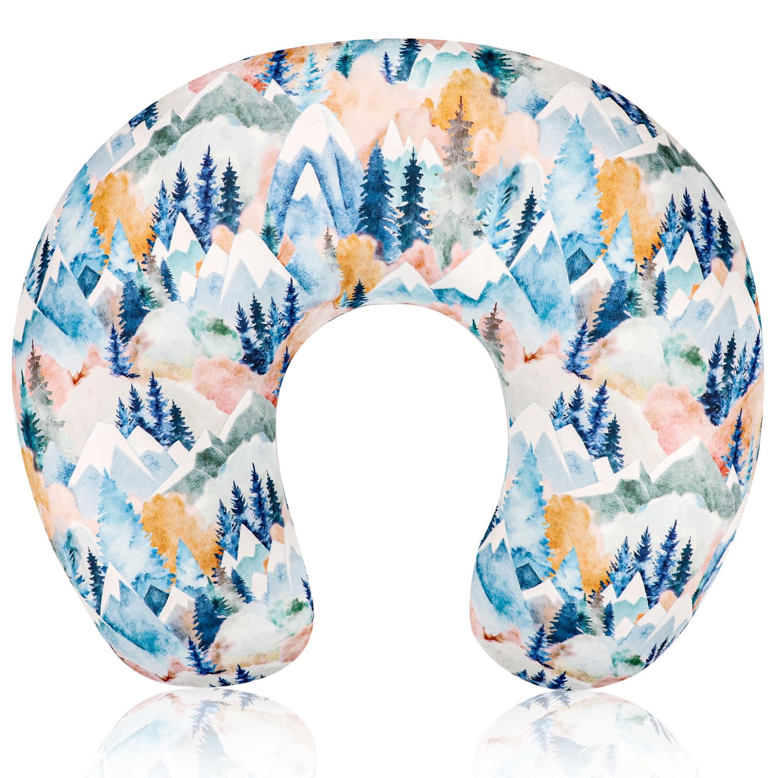 Baby Nursing Pillow Cover, Removeable Breastfeeding Pillow Slipcover, Nursing Pillow Case for Newborn Boys Girls, Soft Fabric Fits Snug On Infant,