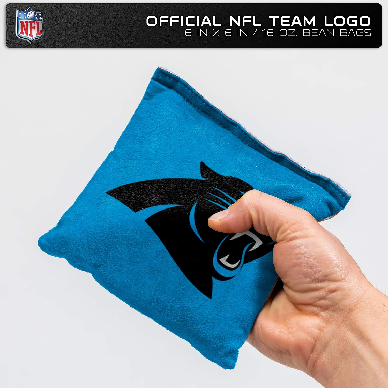NFL Pro Football Dual Sided Bean Bags by Wild Sports, 8 Count, Premium Toss Bags for Cornhole Set - Great for Tailgates, Outdoors, Backyard