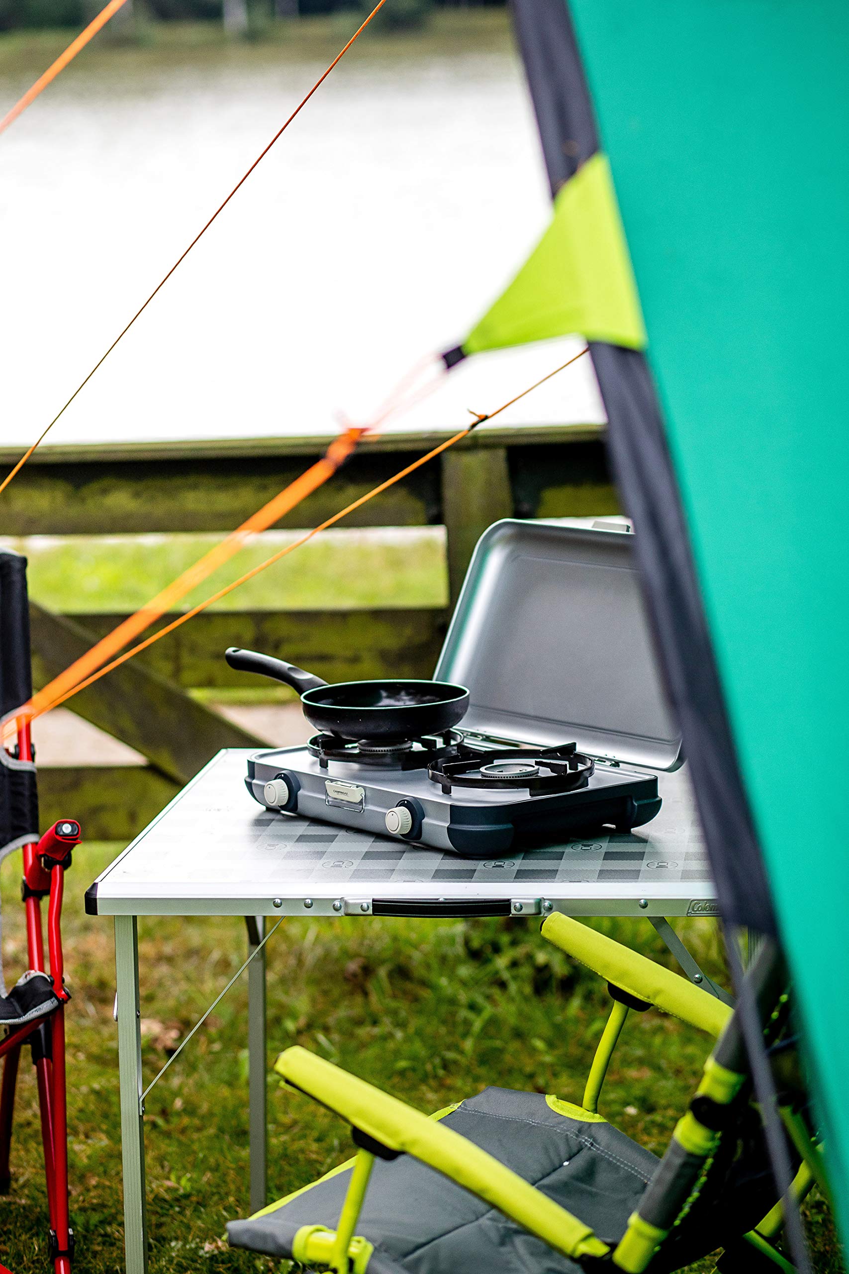 Campingaz, fornello a gas portatile a due fuochi, grill esterno