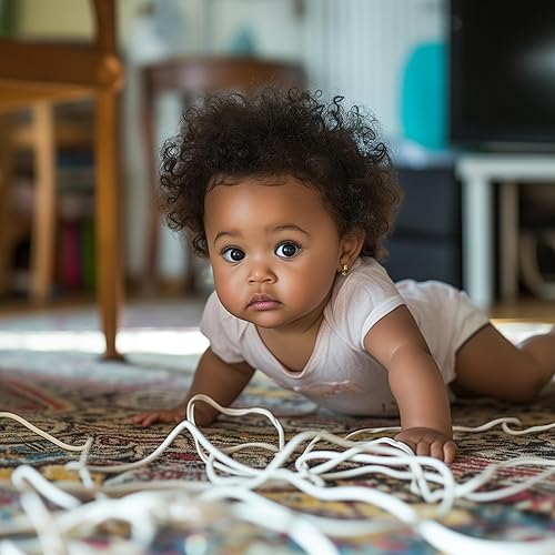 Miniatura 7 de Fundas de cable de 39 pulgadas para montaje en la pared kit de TV pintado blanco para bebés y mascotas a prueba de cables eléctricos para ocultar