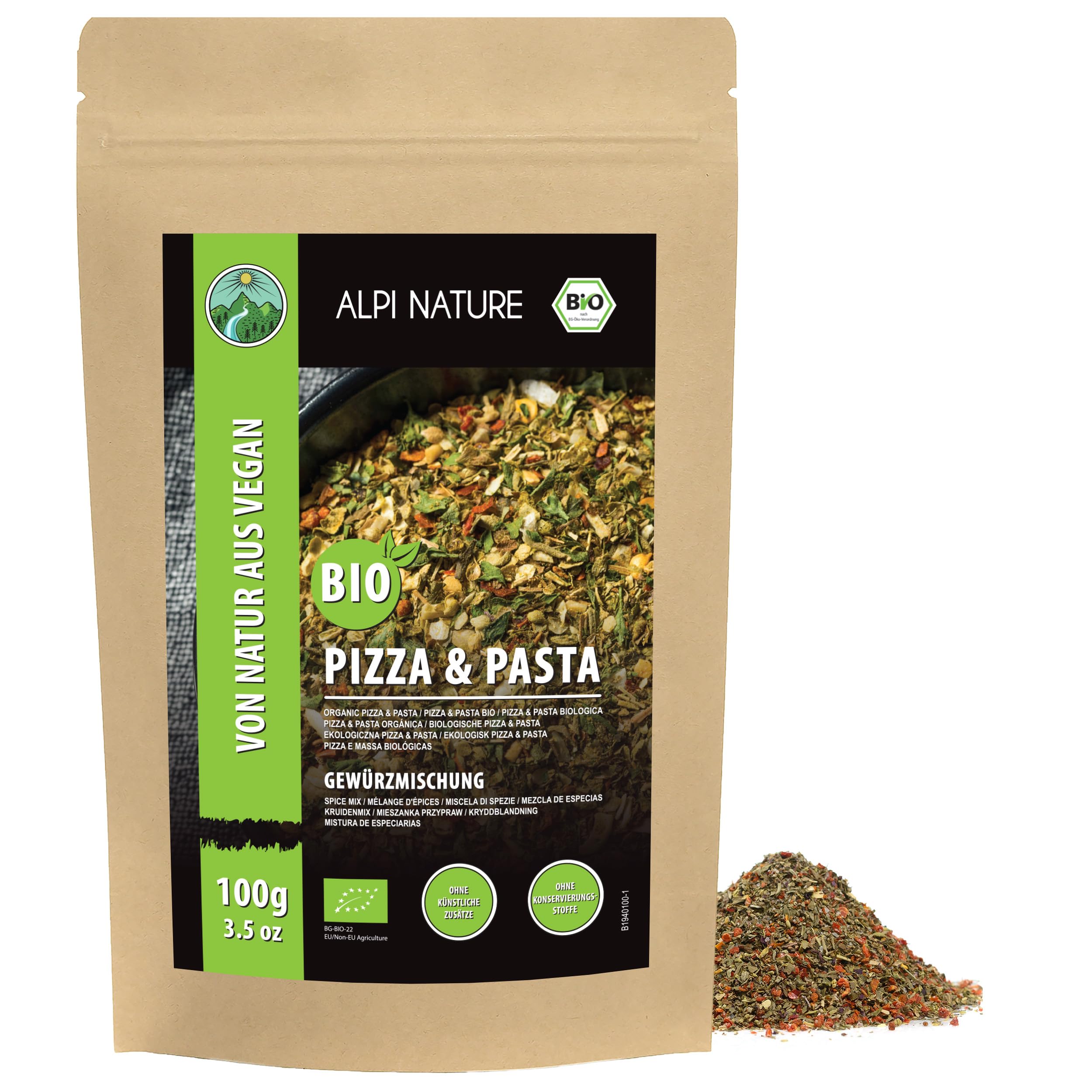 Organic Pizza and Pasta Seasoning Mix 100g 3.5 oz, Pizza Seasoning, Organic Spices