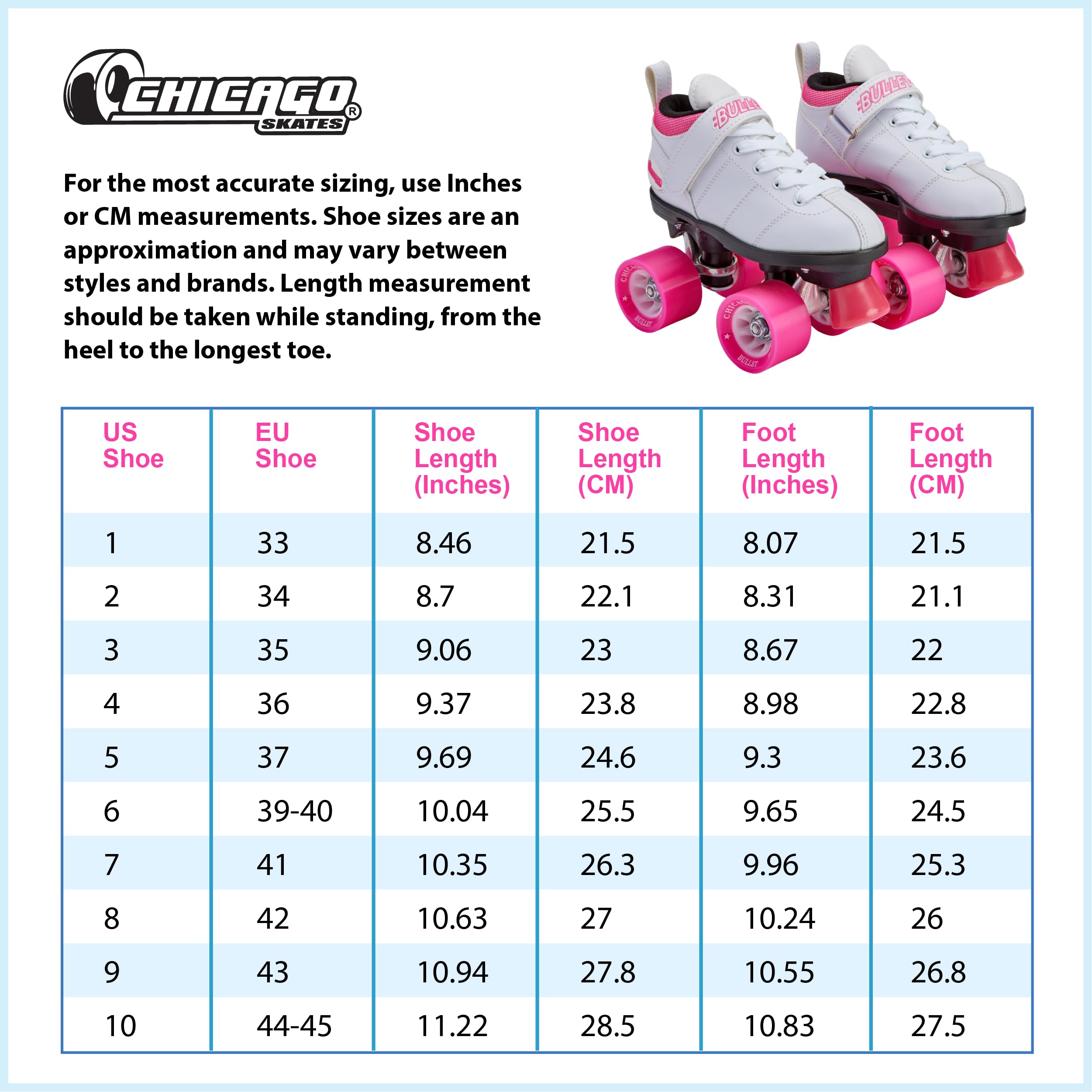 Chicago Patines Bullet Speed para Mujer