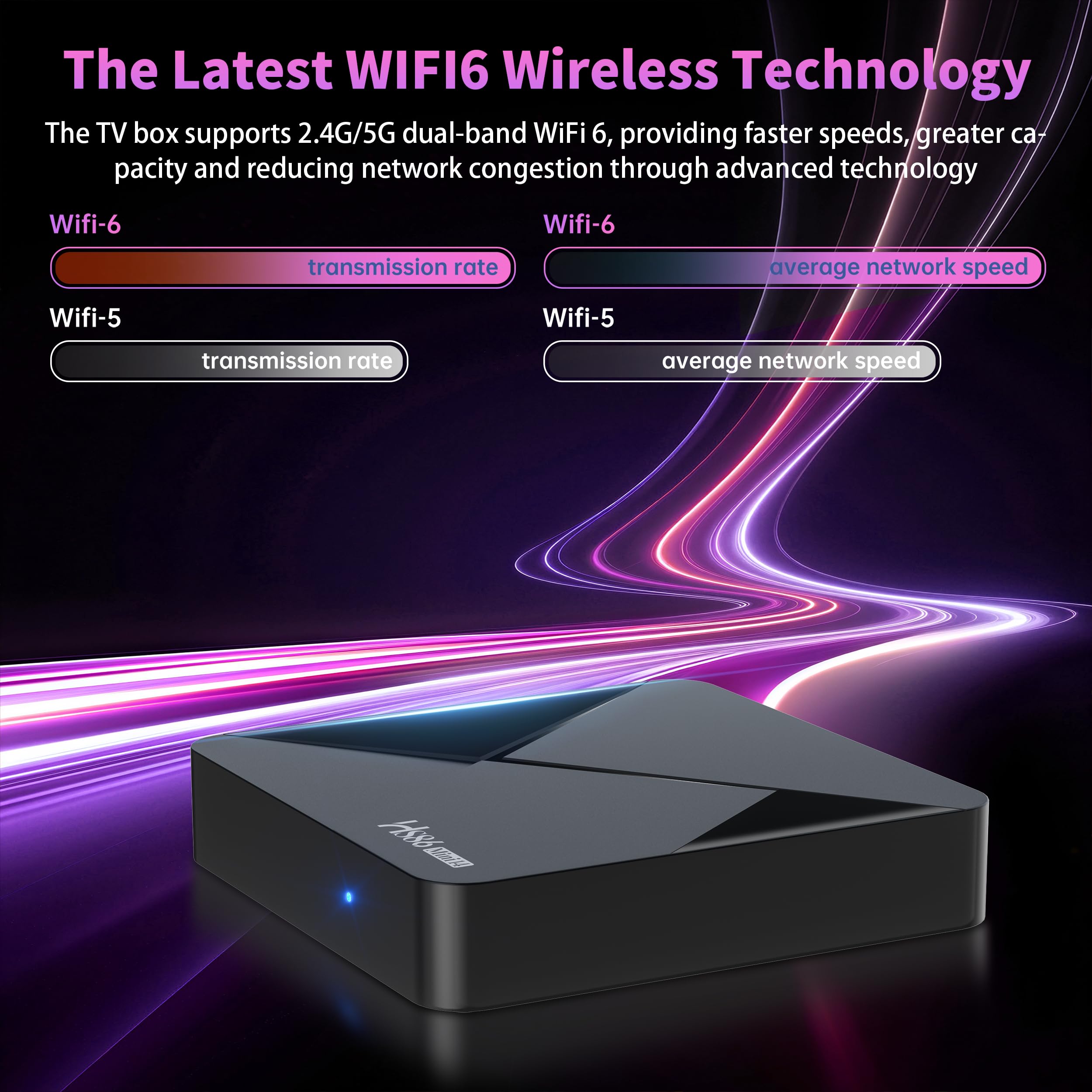 HS86 MINI14 Android 14.0 TV Box, Ultimo 2026 Box TV Android 8K con RAM 2G ROM 16G Rockchip RK3518 WiFi 6 BT5 3D HD 2K 4K @ 60FPS Smart TV Box Internet con Telecomando Bluetooth Streaming Media Player