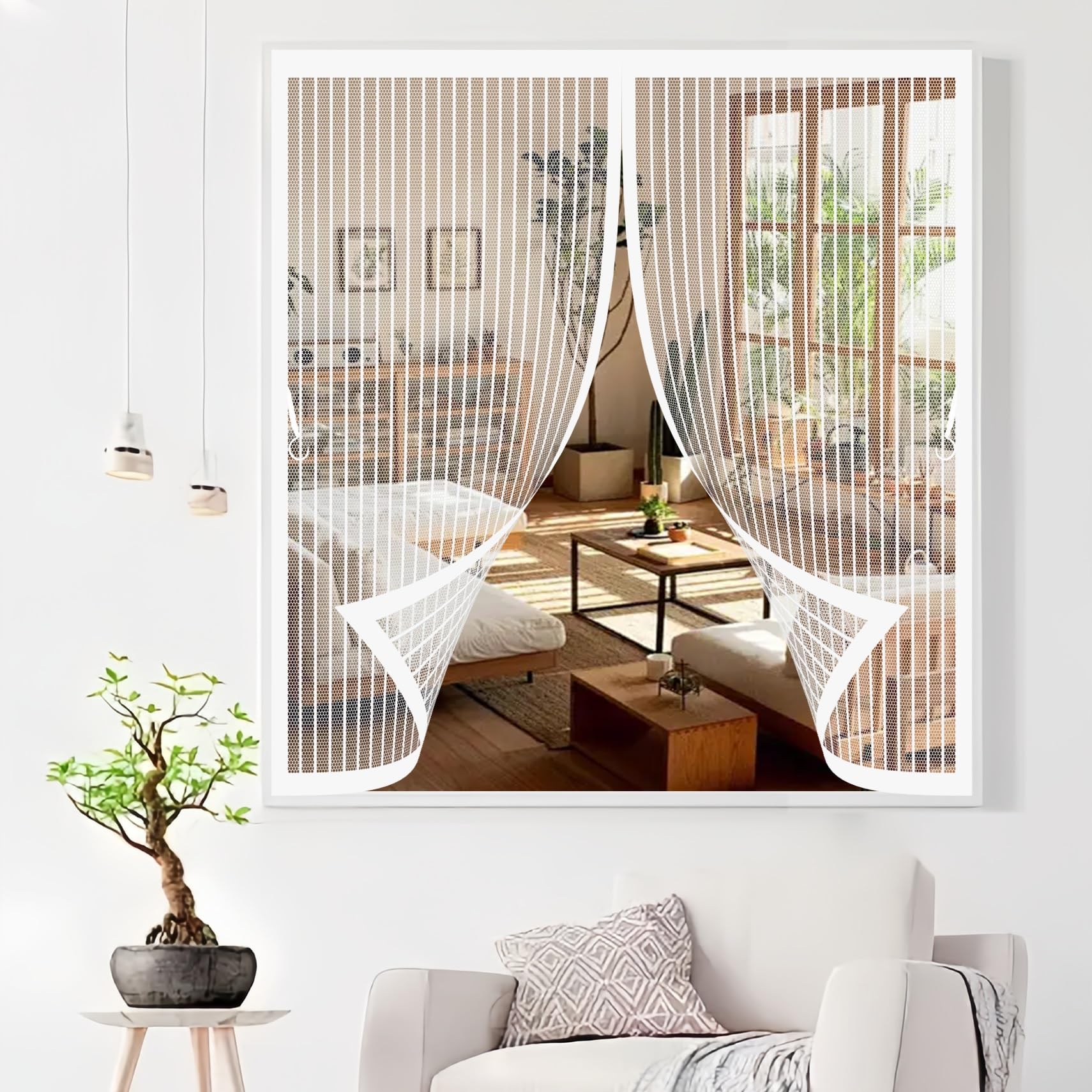 Moustiquaire coulissante 146 x 142 cm idéale pour votre porte de balcon