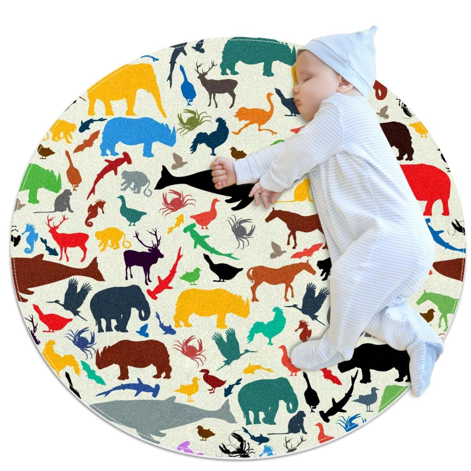 Tapis de jeu pour enfants rond parfait pour créer un coin douceur