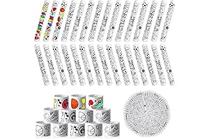 100 Pcs Color Your Own Slap Bracelets