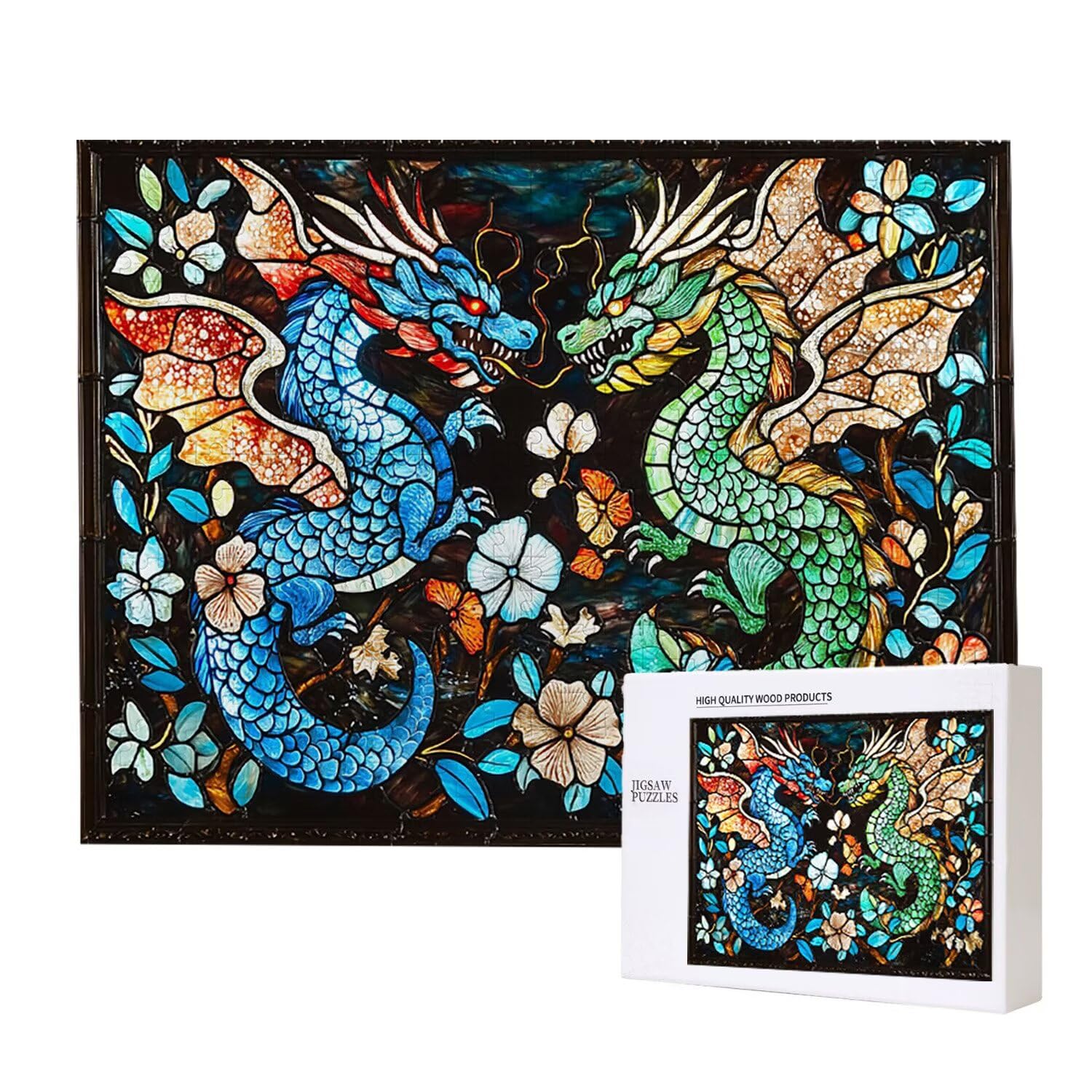 1500 Pezzi di Puzzle, drago1500 Pezzi di Puzzle per Adulti, Regalo di Anniversario, Regalo di Natale, Decorazione Della Casa, Prevenzione Della Degenerazione Cerebrale Negli Anziani v-547