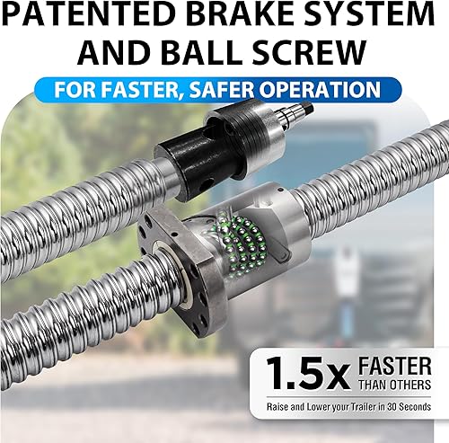 Miniatura 10 de POLESTAR Gato de lengua de marco A de energía eléctrica de 5000 libras para remolque, caravana, 12 V CC con cableado duro