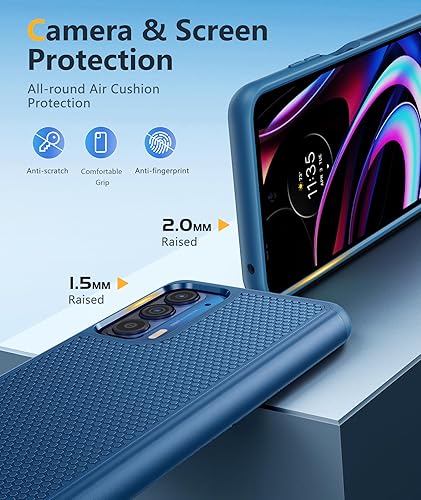 Miniatura 6 de JXVM Funda para Motorola Moto Edge 2021 (Edge 5G UW) funda protectora de doble capa resistente para teléfono celular, a prueba de golpes, con