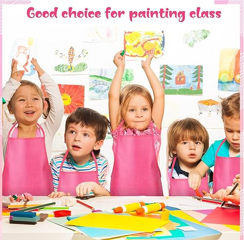 Miniatura 5 de 24 delantales de pintura para niños, para fiestas de pintura, delantales de tela para hornear, cocina