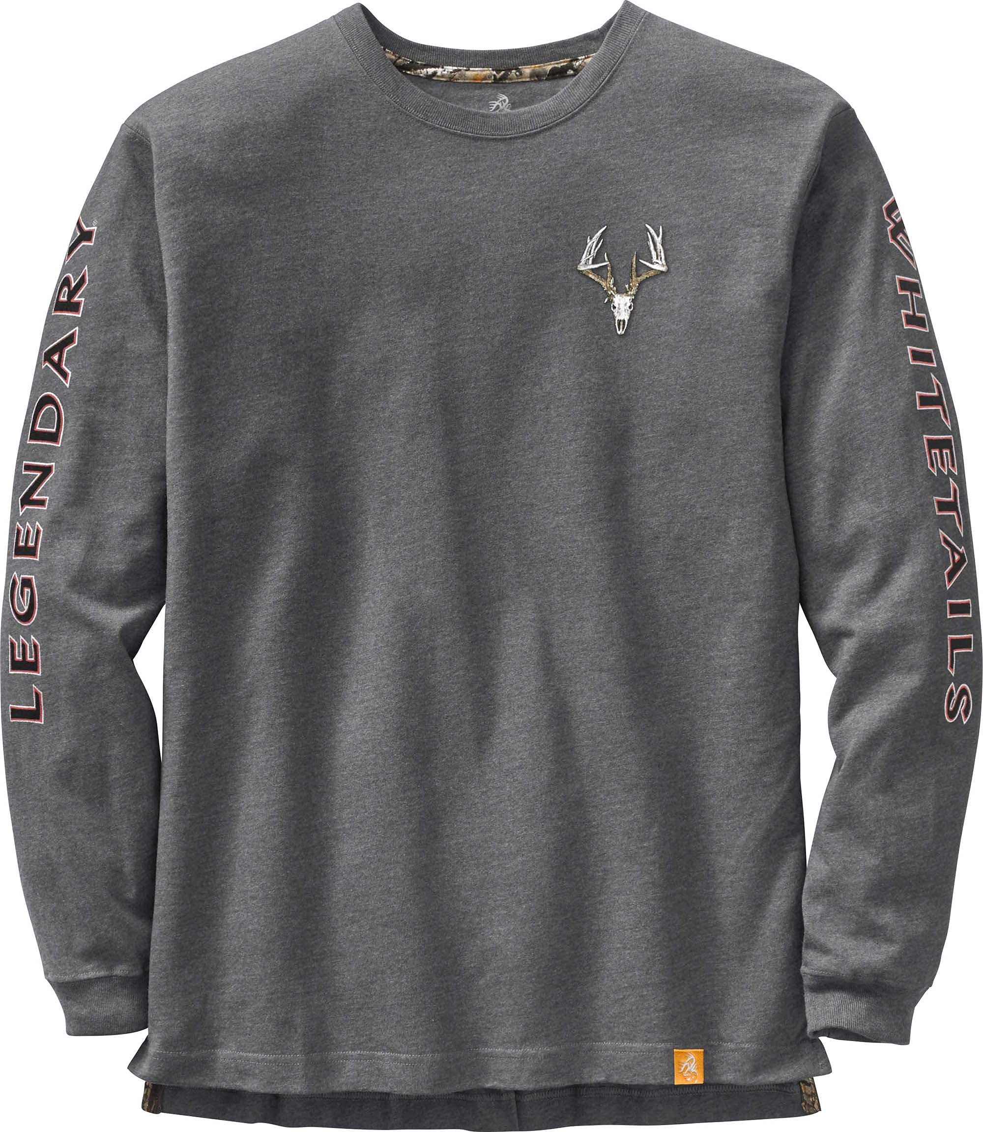 Legendary WhitetailsMen's Long Sleeve T-Shirt Graphic Tee Preshrunk 100% Heavyweight Cotton