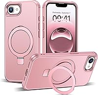 Vista 62 de Funda de grado militar compatible con iPhone 14 Plus de 6.7 pulgadas, con soporte magnético invisible tipo anillo, compatible con MagSafe y gran