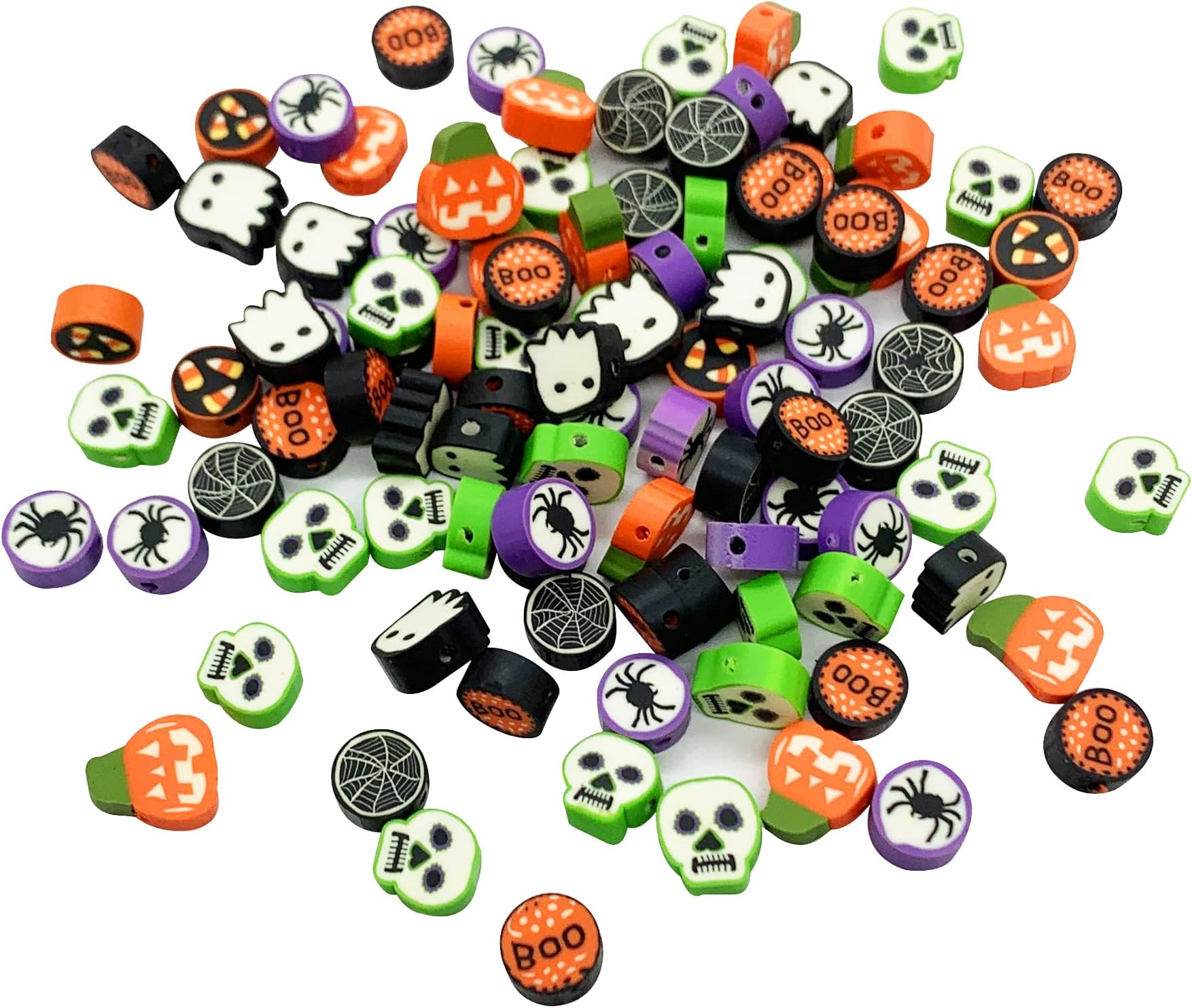 Amazon.com: Pumpkin Jack O Lantern Beads Orange 20mm Large Hole Pony ...