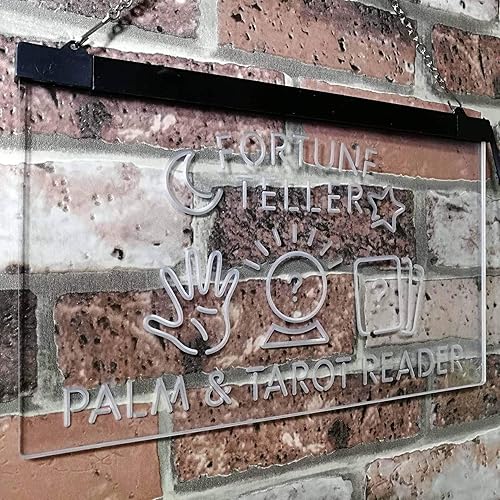 Miniatura 4 de ADVPRO Fortune Teller Palm Tarot Reader - Letrero de neón LED de doble color, verde y azul, 12 x 8.5 pulgadas st6s32-i3118-gb