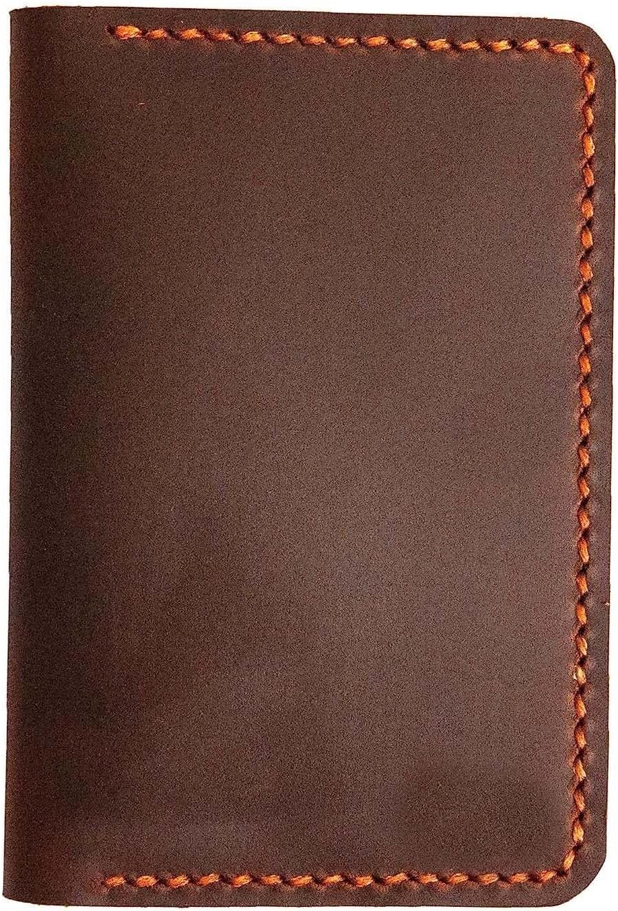 Real Genuine Leather Notepad Cover For Mini Pocket Notebook 3" X 5", Leather Cover For Rite In The Rain Top-Spiral Notebook,Customized Gift (Brown)