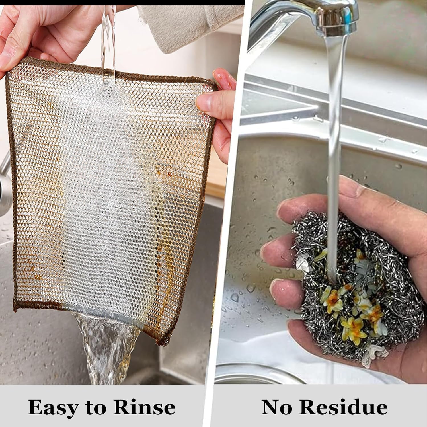 Magic Providers Multipurpose Wire Dishwashing Rags for Wet and Dry Stainless Steel Scrubber Non-Scratch Wire Dishcloth for Washing Dishes Sinks Counters Easy Rinsing Machine Washable - Pack of 1 1
