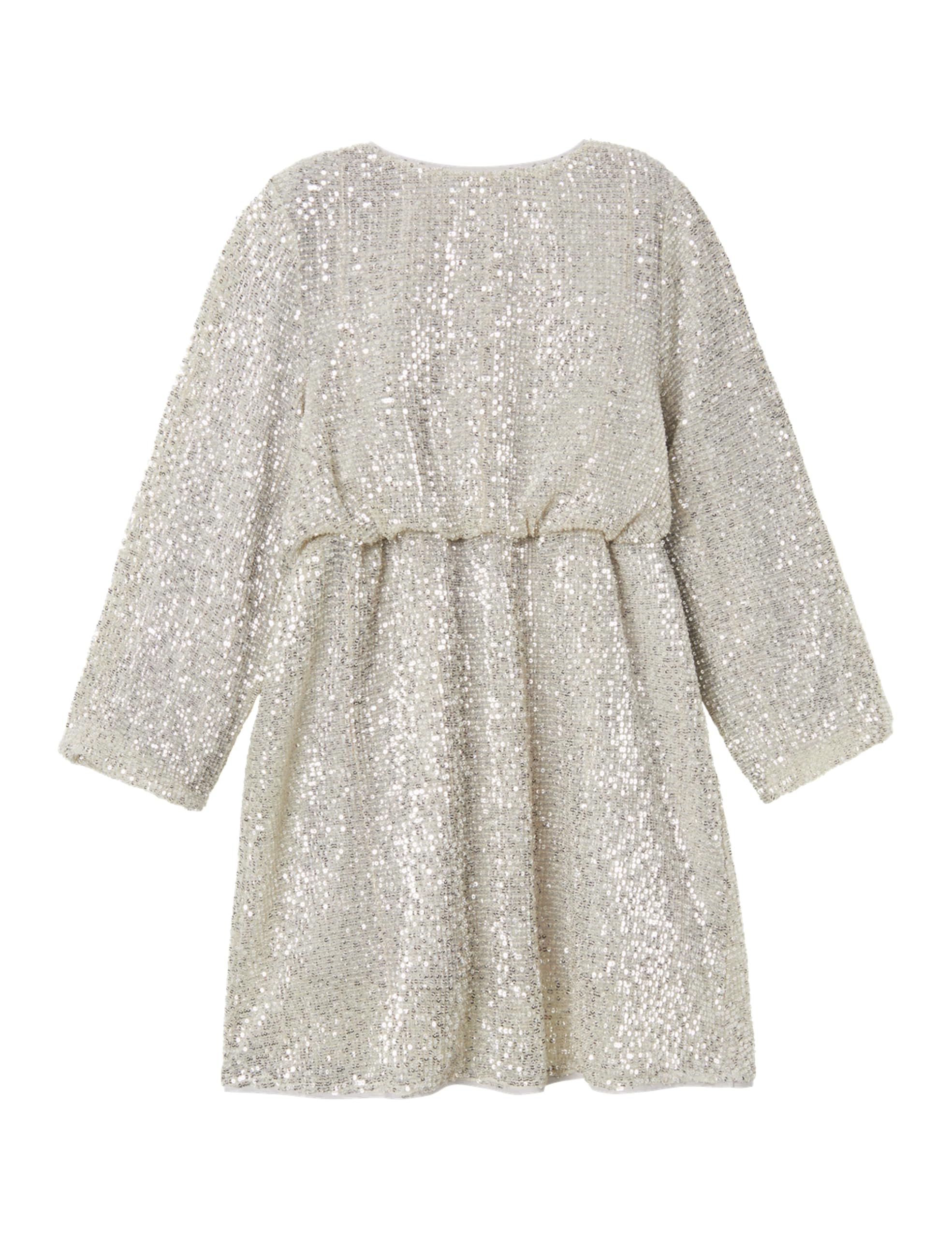 NAME IT Dziewczęca Nkfrantella Ls Dress Keid, beżowy, 140