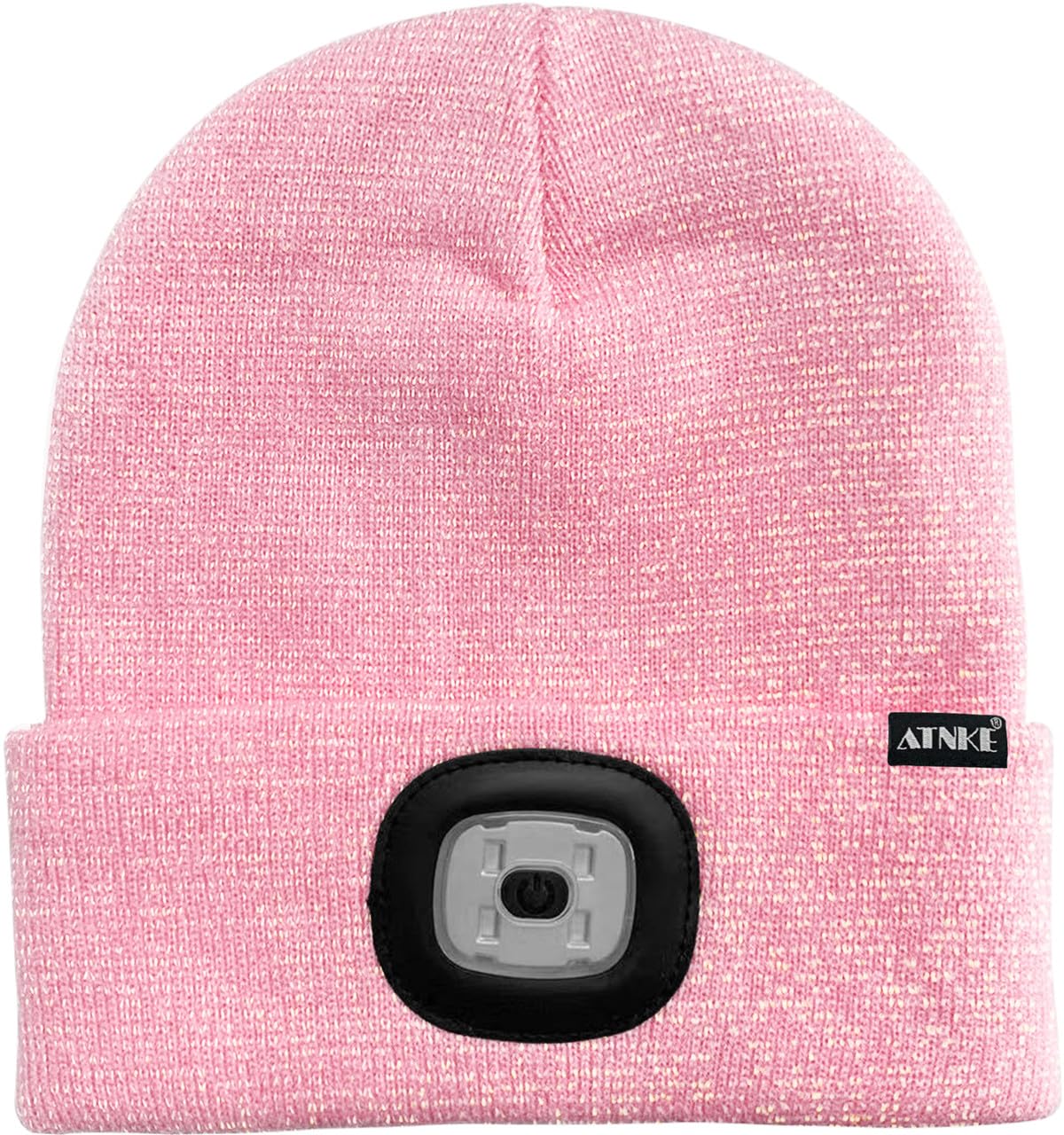 ATNKE LED Cappello Illuminato Berretto,USB Ricaricabile Cappello da Corsa 4 LED Impermeabile Luce Invernale Calda Lampada Frontale Regali per Uomo e Donna