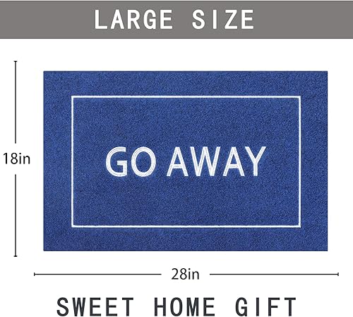 Miniatura 75 de JJUUYOU Tapete para puerta delantera, entrada exterior, duradero, tapete de bienvenida para interiores y exteriores, antideslizante, divertido