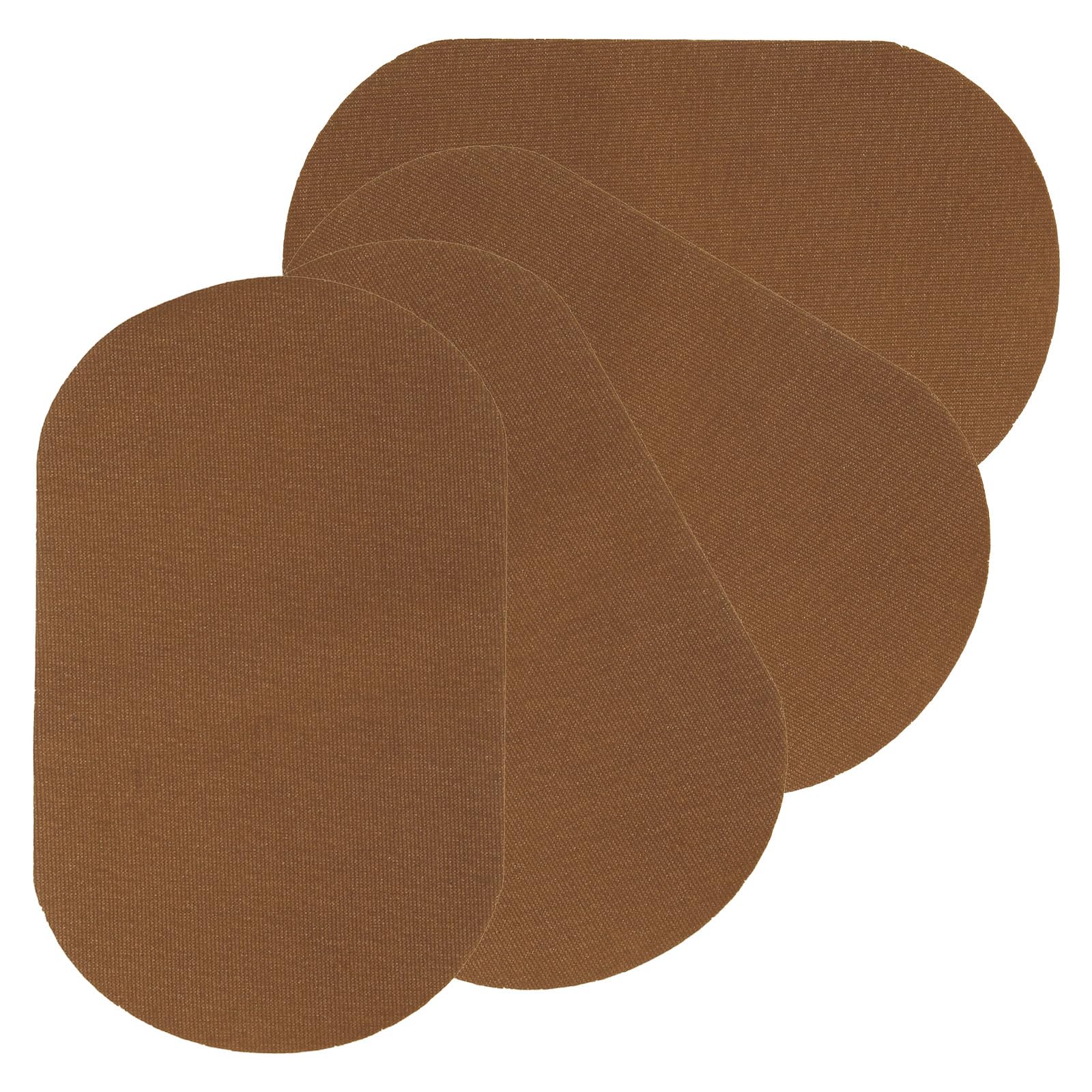 PATIKIL Iron-on Patches, 4Pcs 7x4 Inch Elbow Knee Velvet Patches Repair Patches Kit for Clothing Pants Shirts Jackets Mending and Decorating, Tan