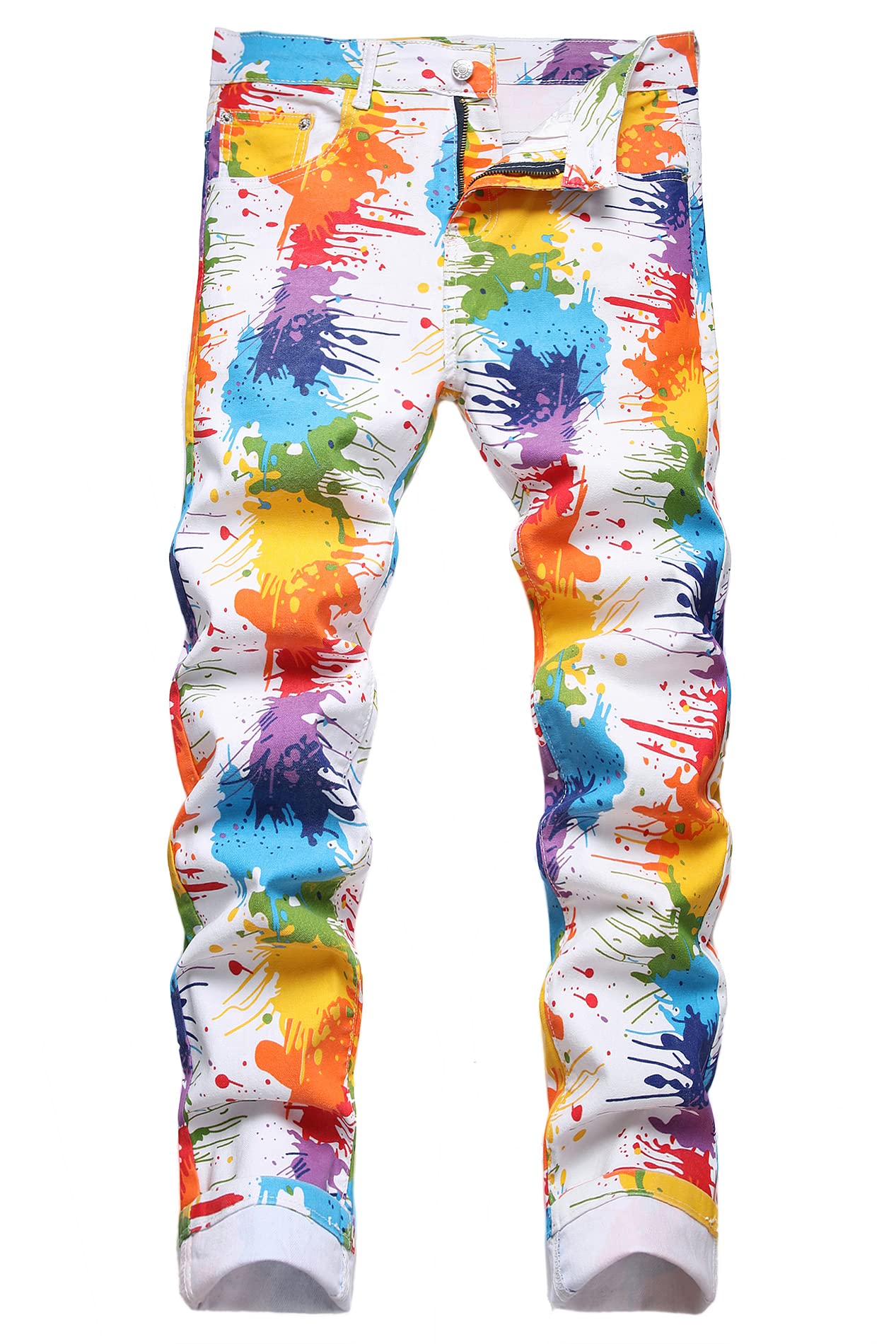 Men's Casual Stylish Straight Slim Fit Jeans Young Hiphop Skinny Denim Pants