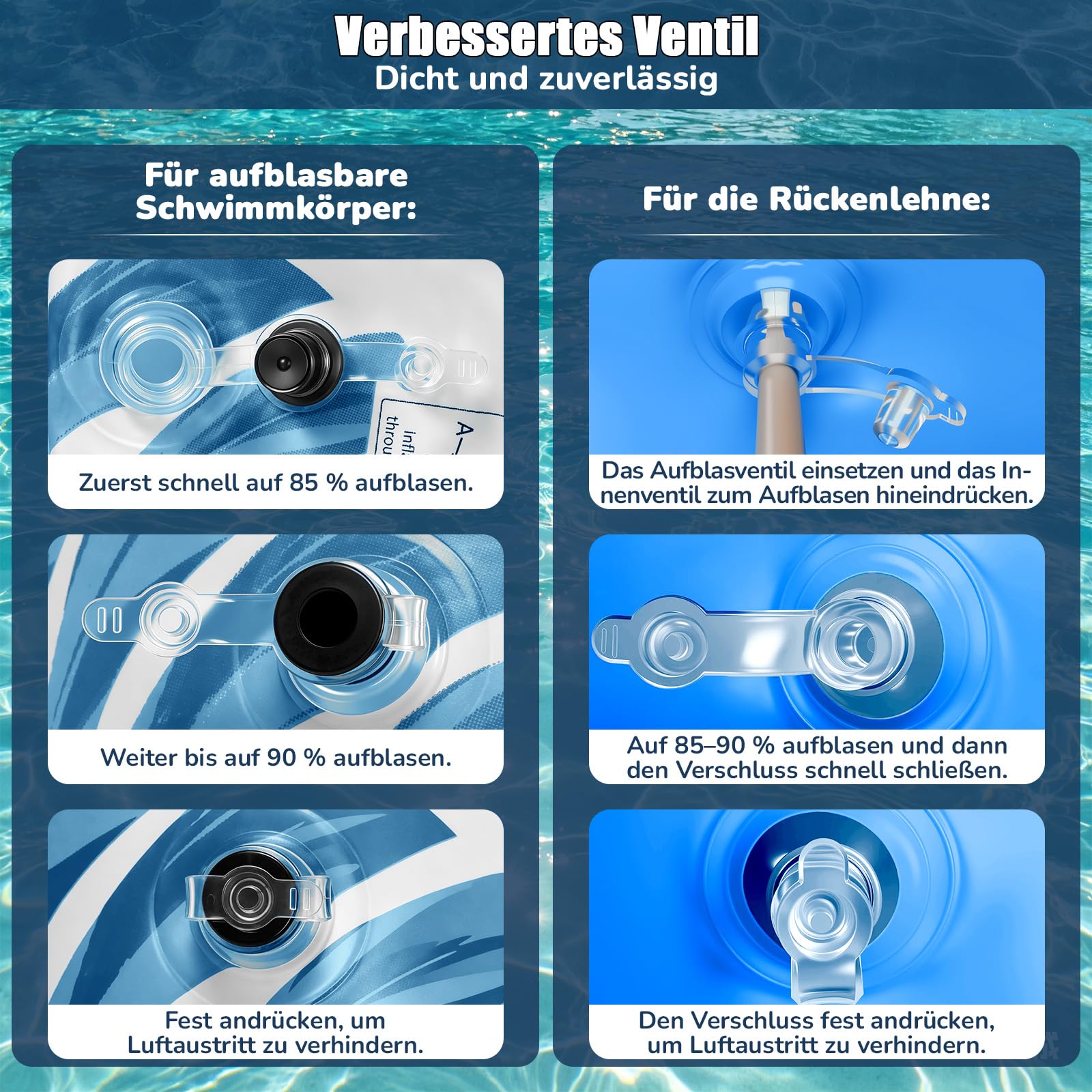 Luftmatratze Pool, Aufblasbares Sonnenpool Wasser Aufblasbarer Sessel Schwimmbad-Flöße Erwachsene mit Verstellbarem Sonnendach, Getränkehaltern und Fußstütze für SommerPool Strand