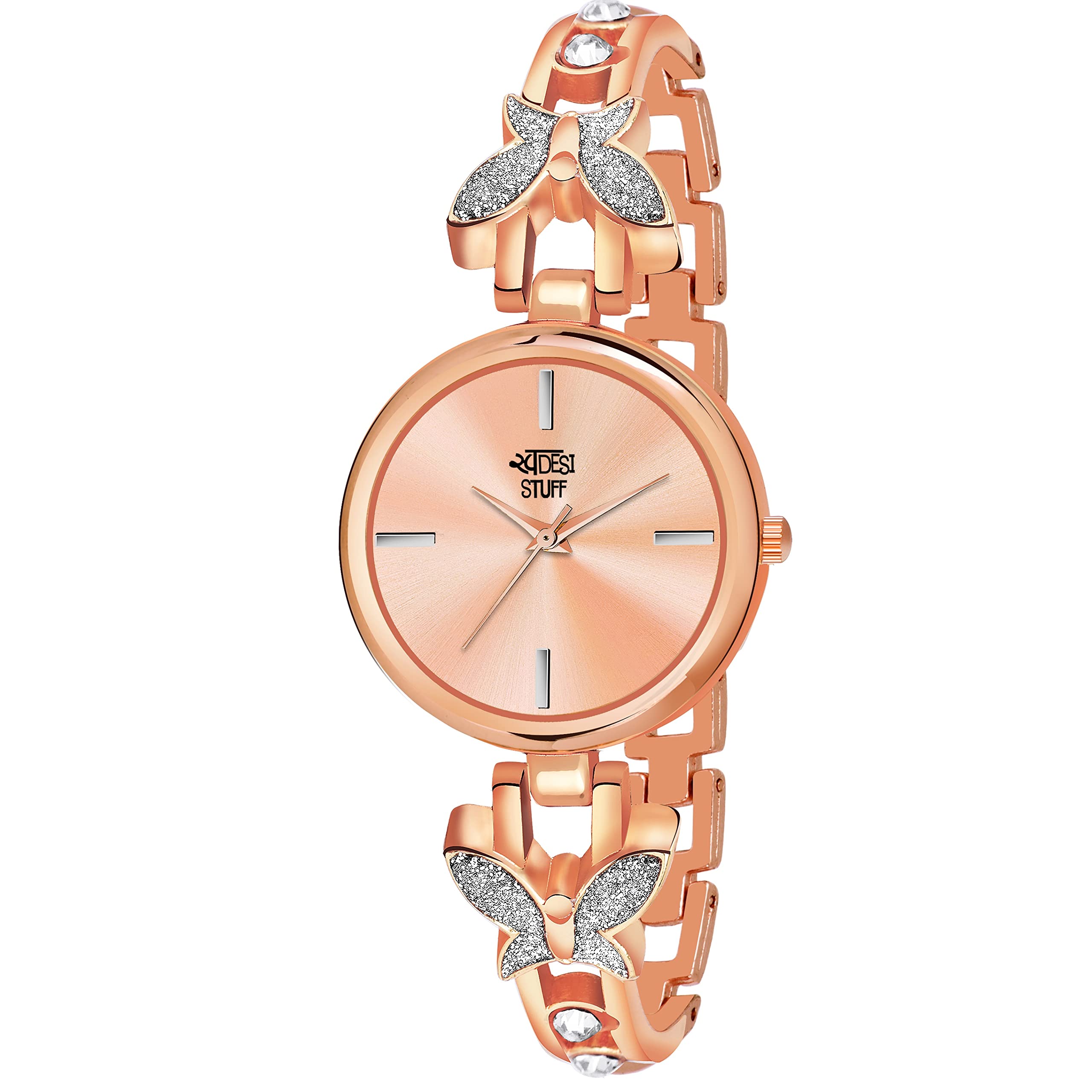SWADESI STUFF Exclusive Luxury Butterfly Stainless Strap Analog Watch For Women And Girls (Rose Gold, Stainless Steel) (B09STW312R) Amazon Price History, Amazon Price Tracker