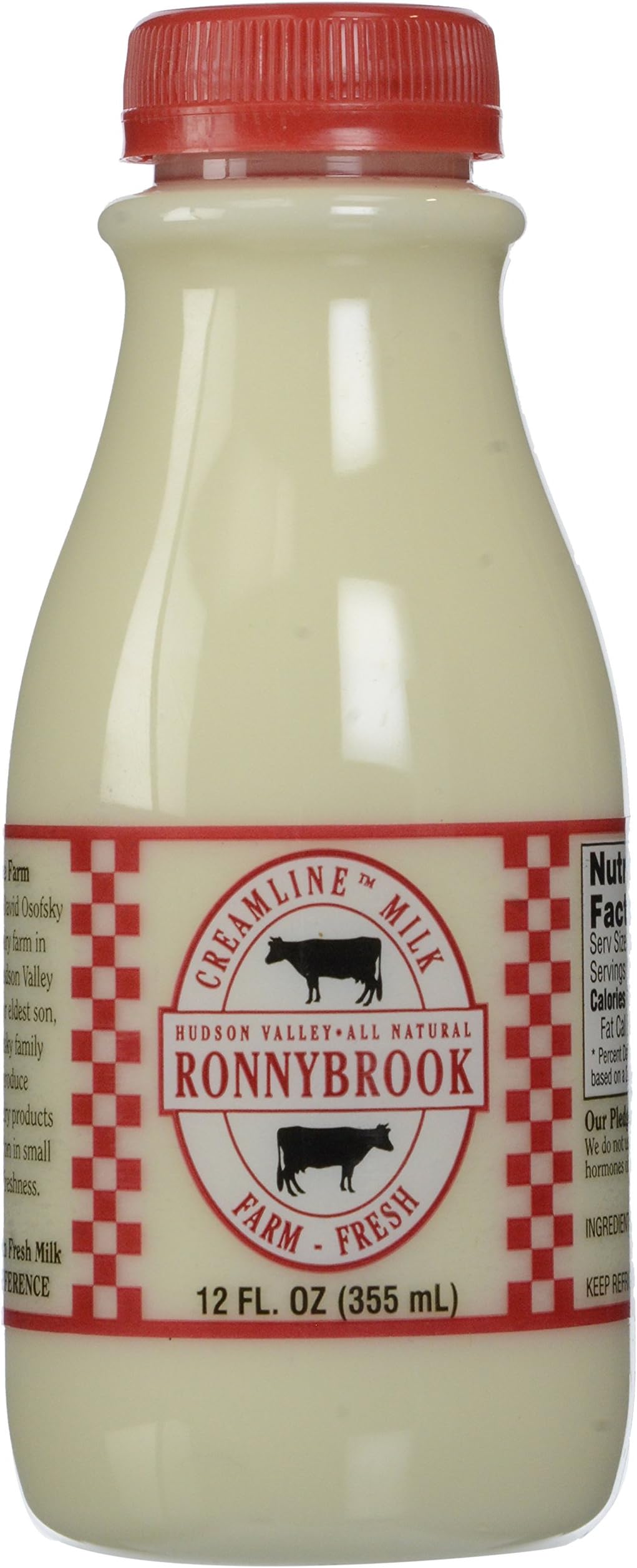 Ronnybrook Creamline Whole Milk, 12 oz