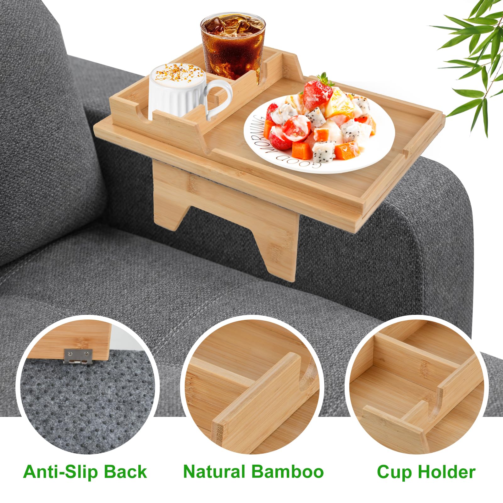 Organizer Divano Bracciolo Mapille Vassoio Da Divano In Bambu00f9