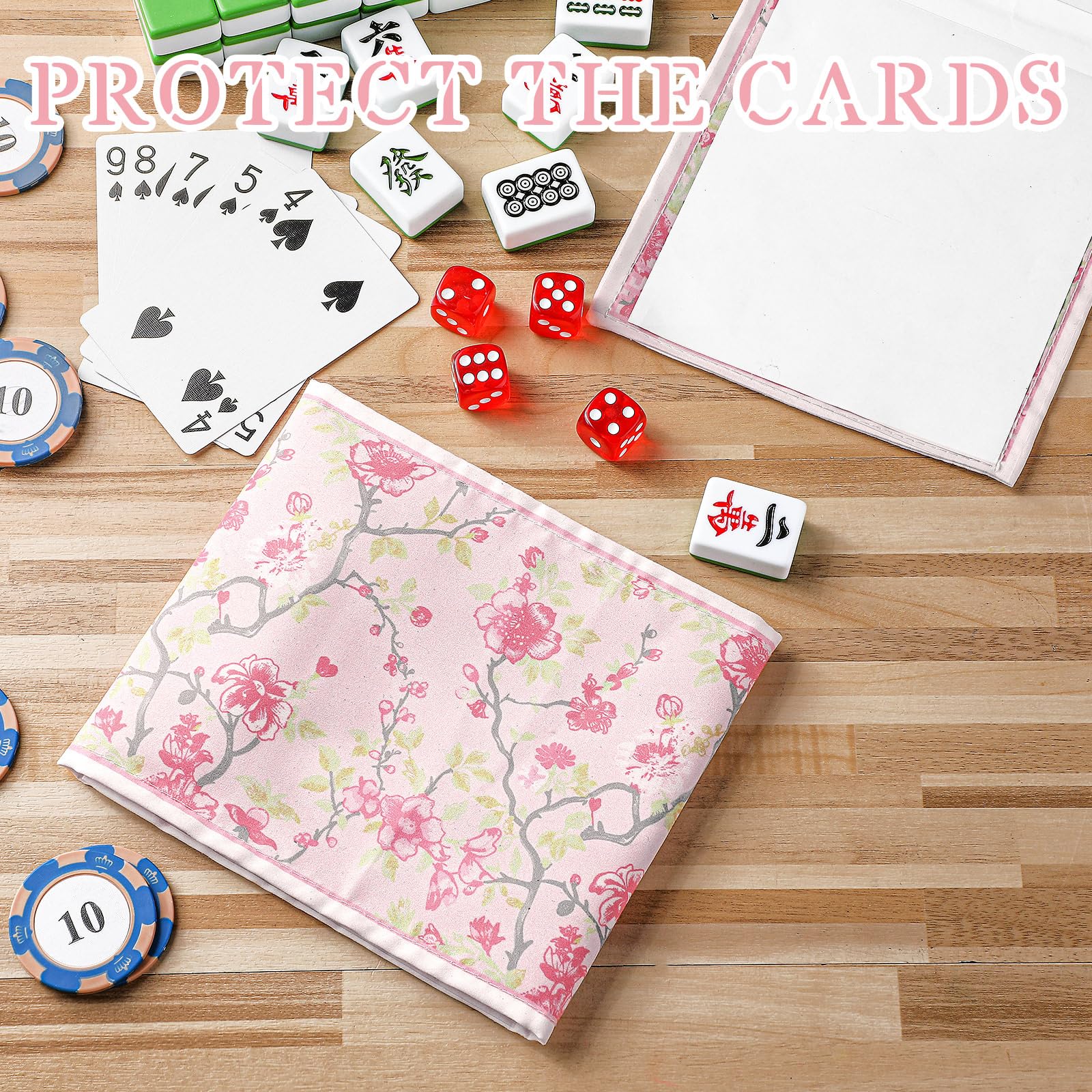 Amazon.com: Sonwyoung 4 Pack Chinoiserie Mahjong Card Holder Chinoiserie  Print Mahjong Card Sleeve Large Size(6 1/8”x4 3/4”) Soft Printed Fabric  Scorecard Protector Holder Cover Gifts(Pink and Green) : Toys & Games