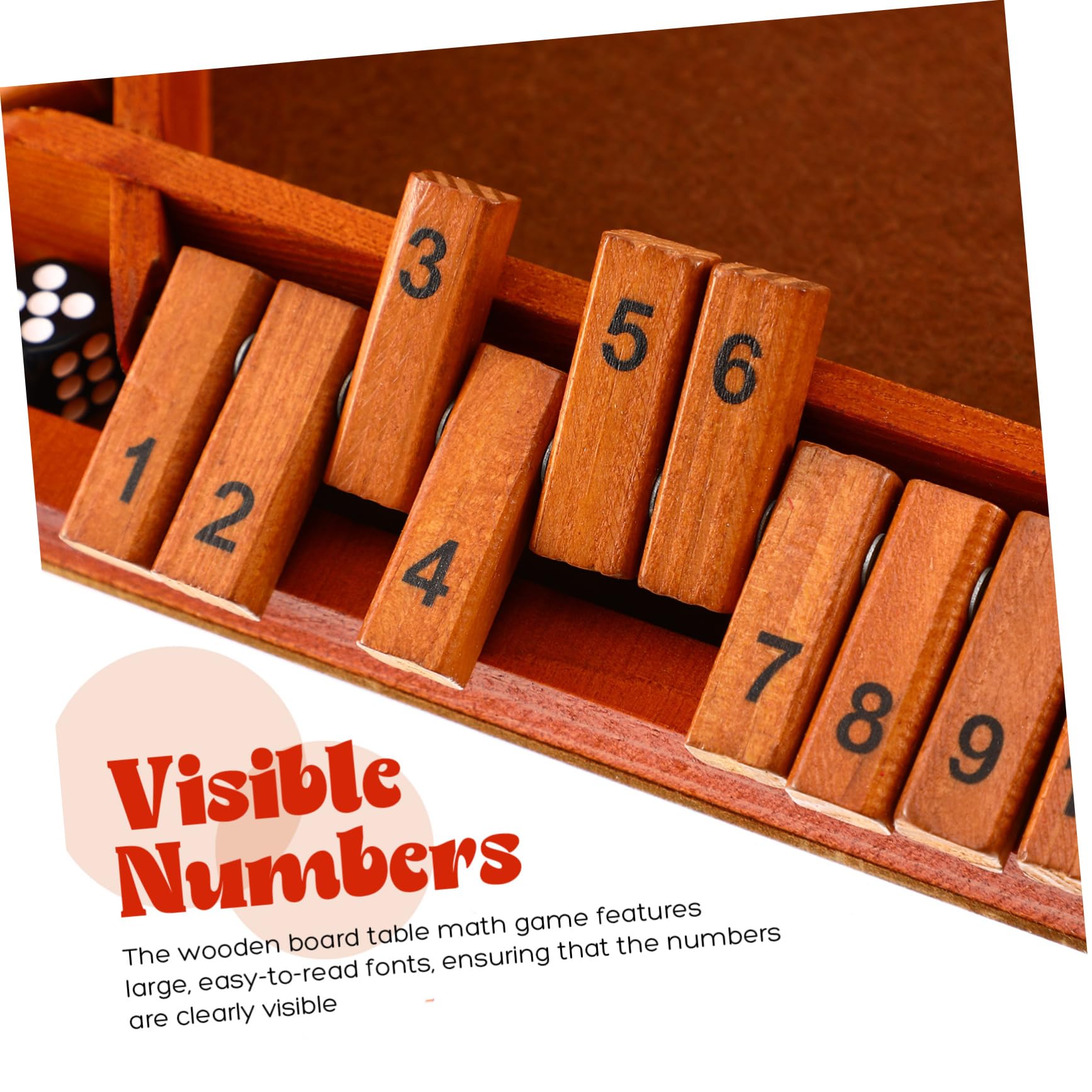 Juego de Mesa de Madera de 6 Caras para Matemáticas