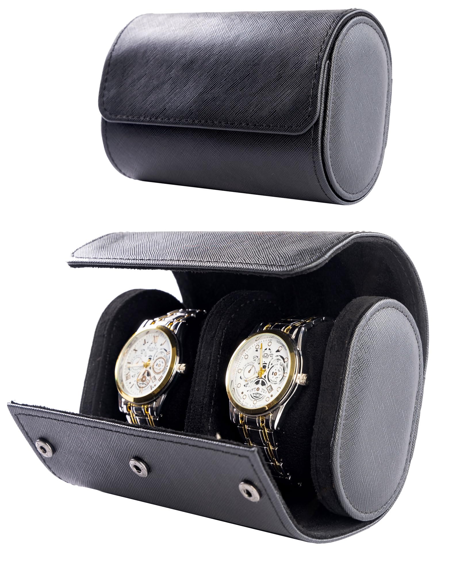 Amazon.com: MR.OKAY 2 Watch Travel Case- Classic Leather Watch