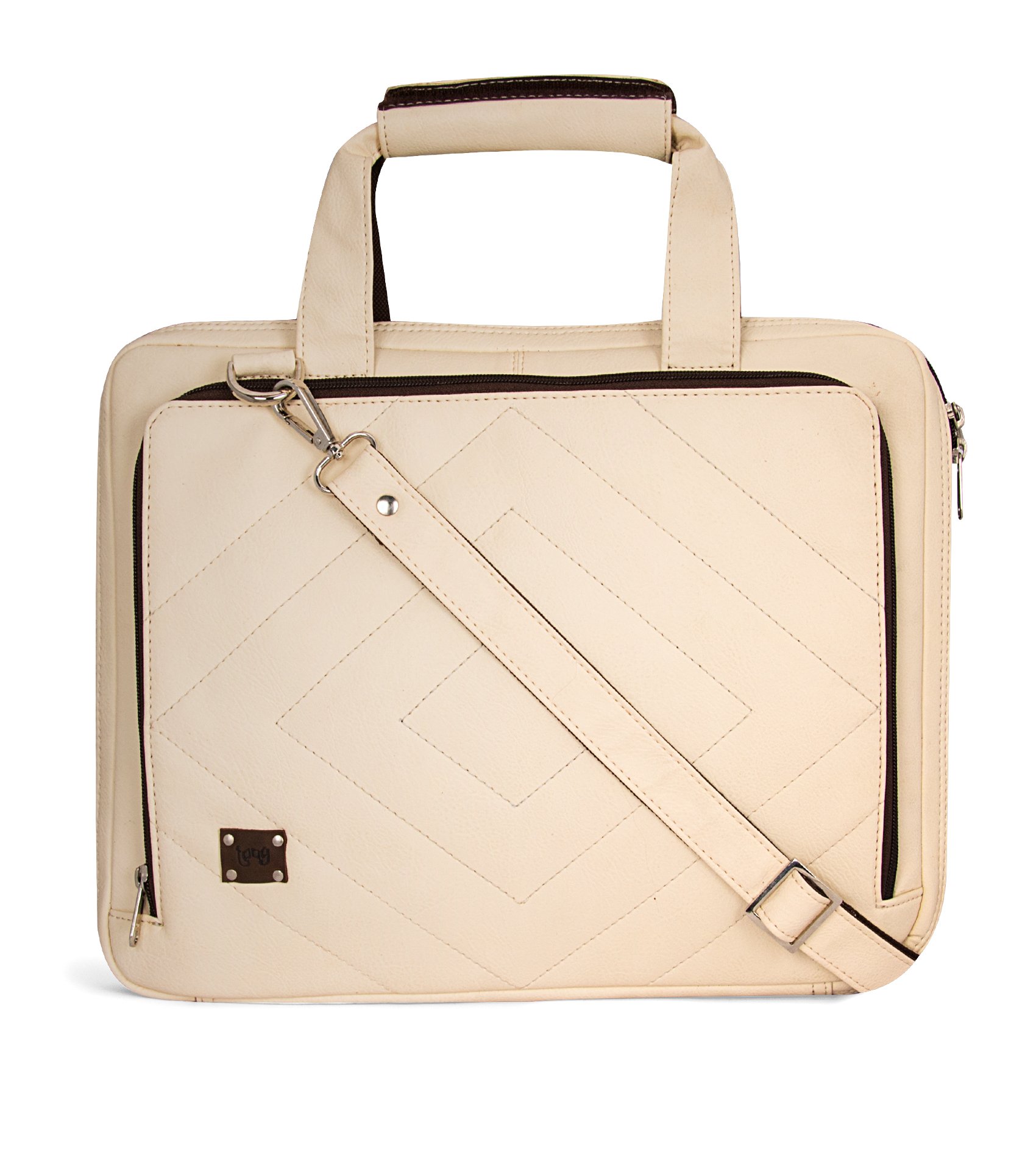 EnewEnew Signature Series Leatherette Laptop Bag (IVORY)