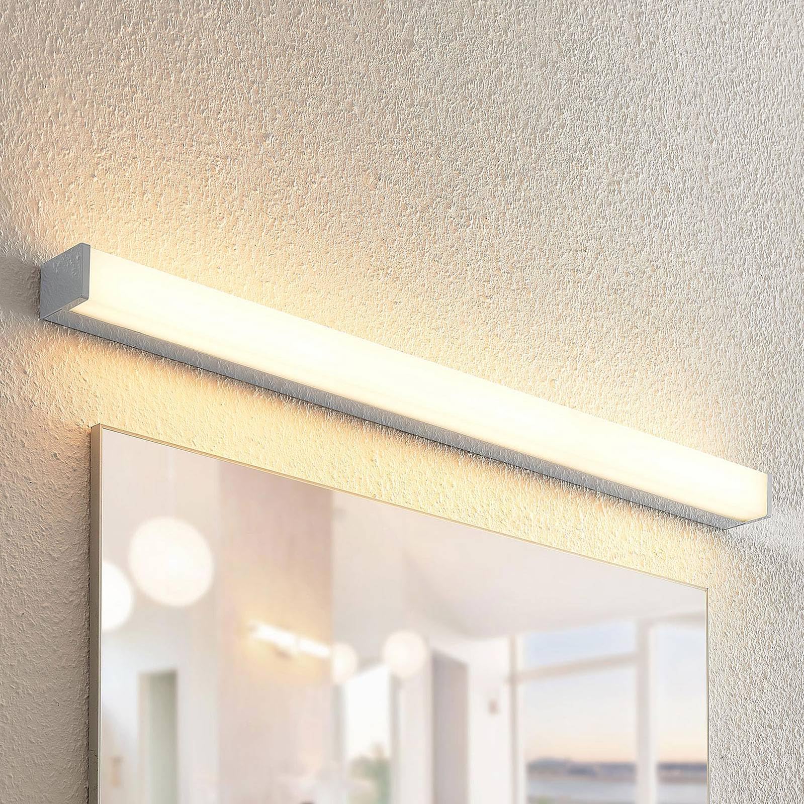 Lindby LED Wandleuchte, Wandlampe Bad Klea (spritzwassergeschützt (Modern) in Chrom aus Aluminium (1 flammig) - Wandleuchten Spiegelleuchte Badezimmer Wandbeleuchtung Badezimmerleuchte