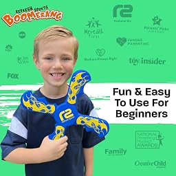 Fun Boomerang for Kids - Soft & Easy to Use - Outdoor Toys for Kids or Adults - Best Gifts for 6 7 8 9 10 Year Old Boys & Girls + 2026 Top Toys for Boys Age 8-12 - Fun Outdoor Toy for Boy Gift Ideas