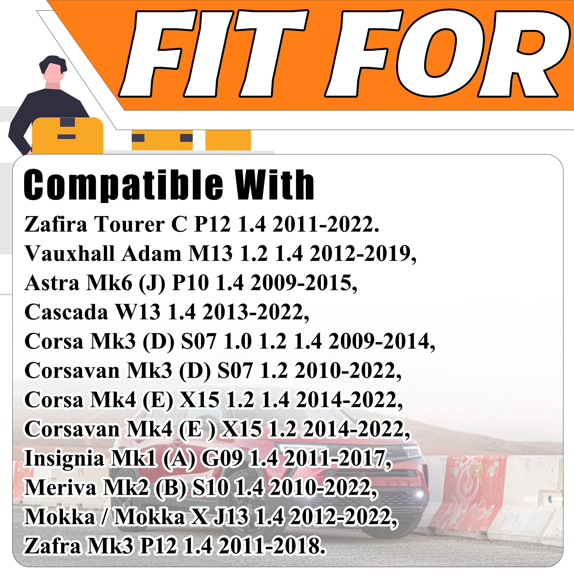 Pompa dell'acqua del motore con guarnizione di ricambio per Opel Astra J/Corsa D,E/Insignia A/Meriva B/Zafira Tourer C/Mokka/Cruze/Orlando sostituisce OEM 55587345, 55561623, 55579016