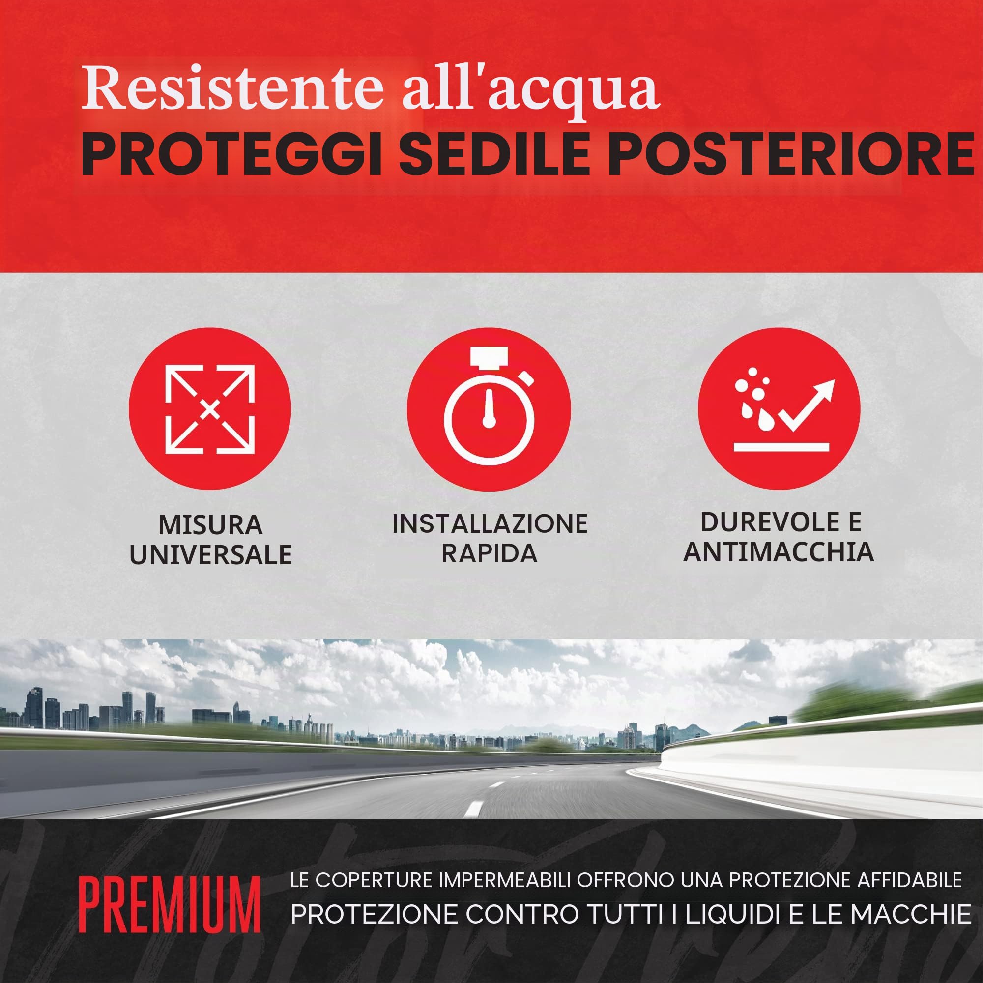 BDK AquaShield - Coprisedile posteriore, impermeabile, in neoprene, per auto, camion, furgoni, SUV, protezione per i sedili dell’auto in presenza di bambini e cani, accessori automobilistici (nero)