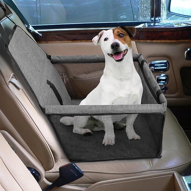 Foto 7 de 7 de CIMOYBAI Asiento de Coche para Perros Extra Estable, Trasero para Pequeños y Medianos, Oxford Transpirable
