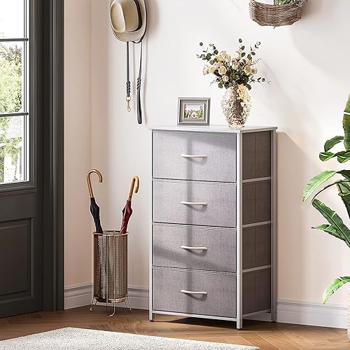 Miniatura 6 de ODK Dresser for Bedroom with 4 Storage Drawers, Chest of Drawers with Sturdy Steel Frame, Small Dresser Easy to Assemble, Dresser for Closet with