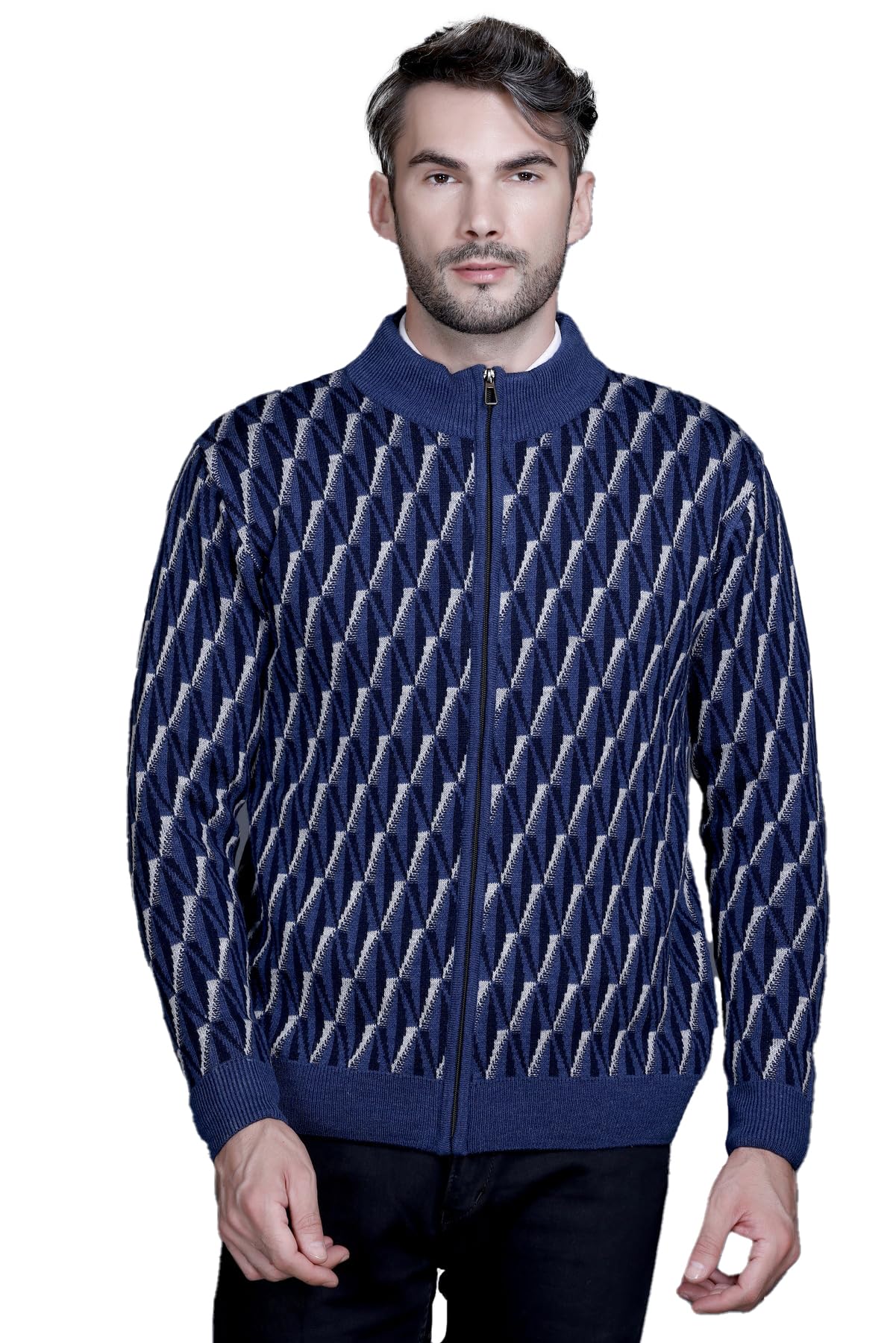 Full Sleeve Zipper Sweater for Man Winter Wear -Mens Woolen Sweaters Turtle Neck-image-29