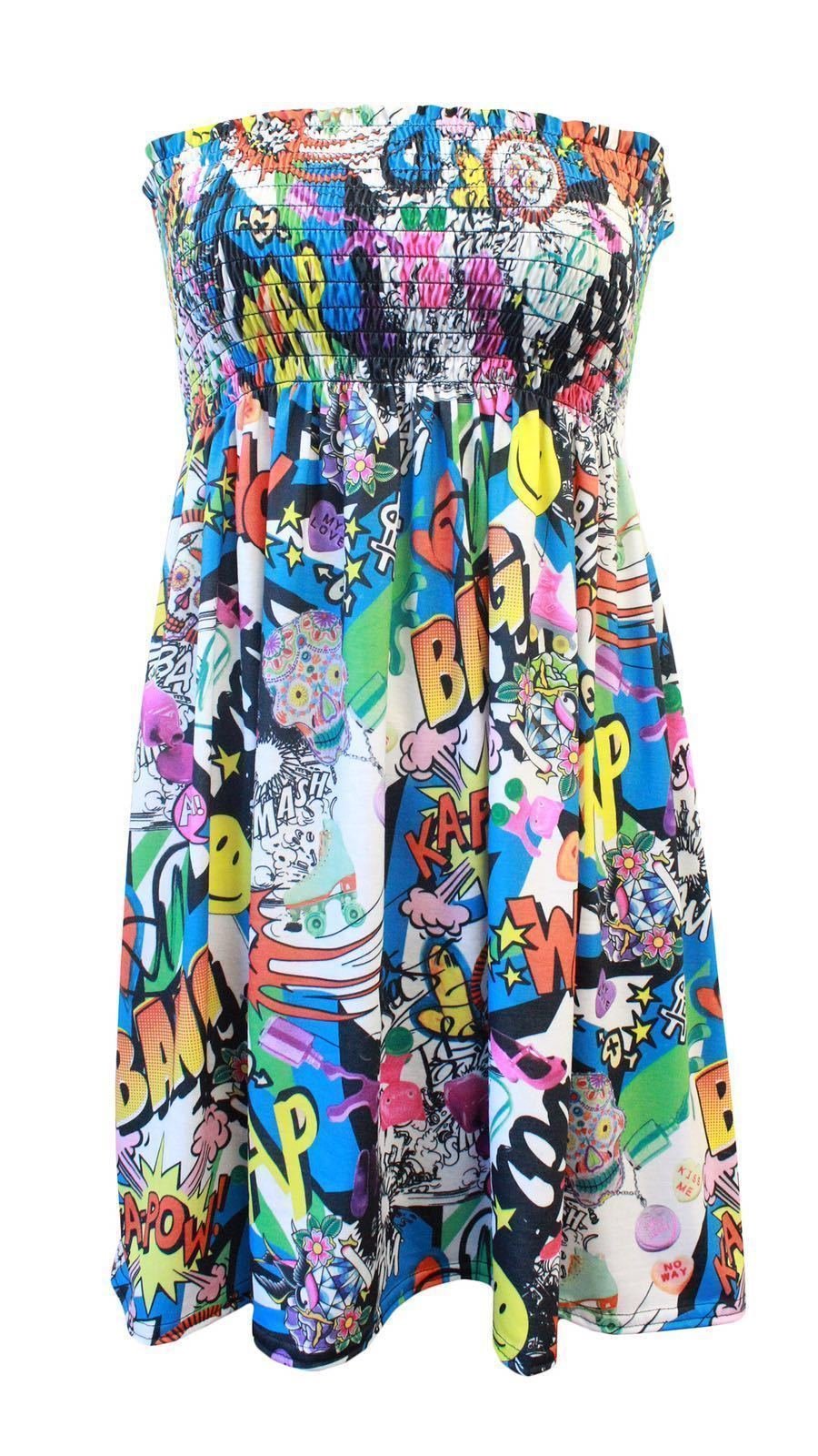 Women's Bang Sheering Plus Size Boob Tube Bandeau Strapless Top Dress Uk 8-26