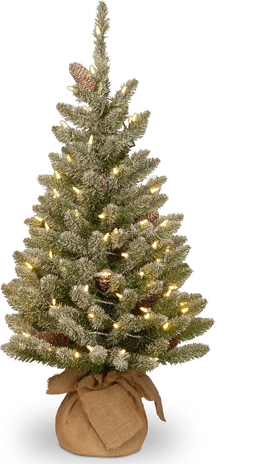 National Tree Company Prelit Artificial Mini Christmas Tree Includes Small White