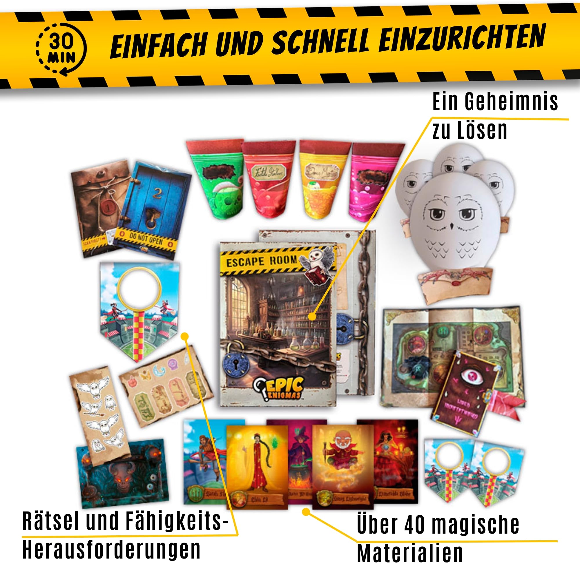Escape Room Kinder 5-12 Jahre: Magie | Kindergeburtstag | 6-25 Spieler