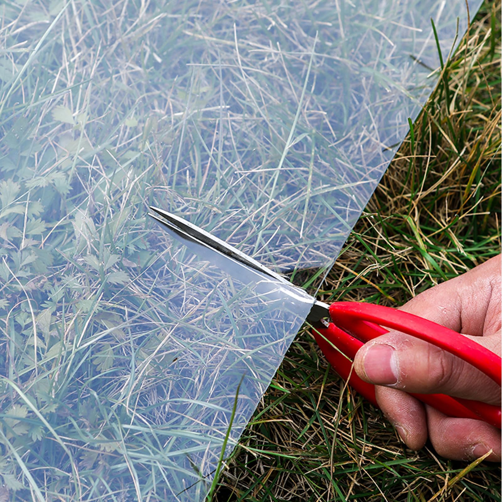 Transparent Polycarbonat Platte Dachplatten,UV-Schutz,1 mm,Klar Kunststoffplatte,Gewächshaus Platten für Garten Vordächer,Terrassenüberdachung,Schlagfest,mit Schrauben (50cm x 10m)