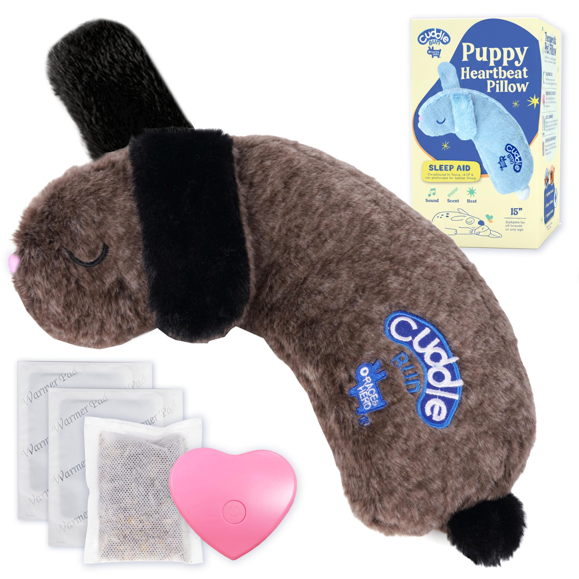 Jouet pour chiot battement de cœur peluche chien anxieux sommeil