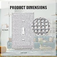 Vista 2 de Gaocai 1 PC Placa de Pared de Diamantes de Imitación Plateados Brillantes Cubierta de Interruptor de Luz Cubiertas de Interruptor Placas de Pared